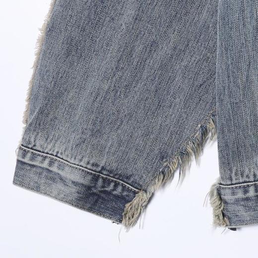 80149SDSA男士秋冬新款痞帅男装潮牌牛仔拼接连帽夹克外套百搭宽松时尚 商品图4