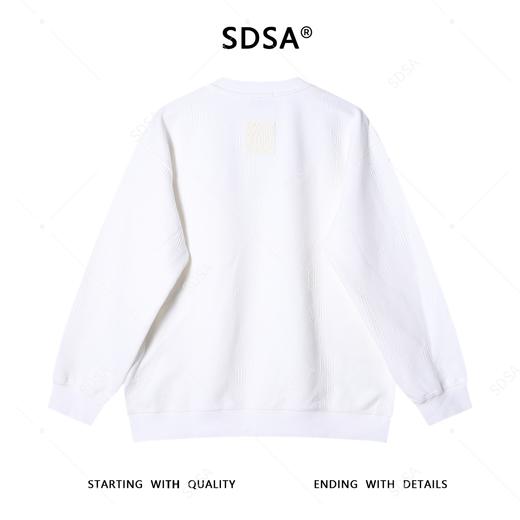 SDSA男士秋冬新款痞帅男装简约纯色钢印字母圆领卫衣简约时尚上衣 商品图4