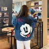 丁摩 米奇印花牛仔外套女春秋宽松夹克港风牛仔衣服蓝色5ZF-898 商品缩略图1