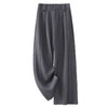 丁摩 灰色毛呢西装裤女秋冬款新款高腰垂感阔腿裤宽松显瘦直筒裤子5ZF-51299 商品缩略图4