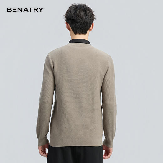 贝纳川2025新品假两件衬衣领毛衣ECT416004 商品图7
