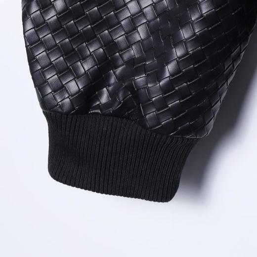 T25326SDSA男士秋冬新款痞帅男装复古皮衣格子拉链立领夹克百搭时尚外套 商品图4