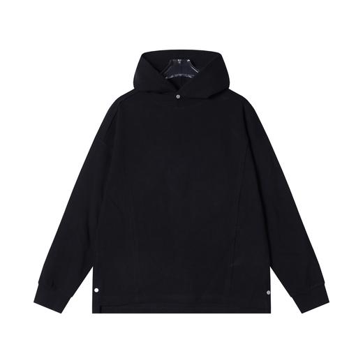 9509SDSA男士秋冬新款痞帅男装韩版纯色压线解构按扣连帽卫衣百搭时尚 商品图1