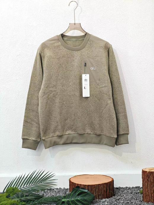 D100415秋冬新款轻量化针织保暖舒适圆领加绒卫衣 商品图0