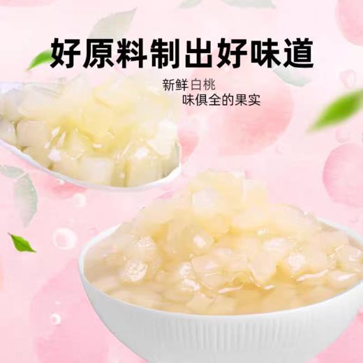 820g 果仙尼  白桃丁罐头  奶茶饮品果茶水果捞冰沙蛋糕甜品 白桃果肉罐头 商品图1