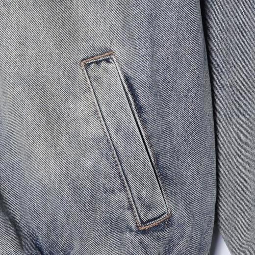 9276SDSA男士秋冬新款痞帅男装美式潮牌拼皮翻领牛仔外套街头时尚百搭 商品图3