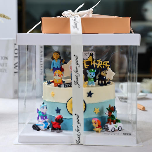 汪汪队，新鲜芒果夹心戚风蛋糕，有进口动物淡奶油和混合乳脂奶油可选 商品图2