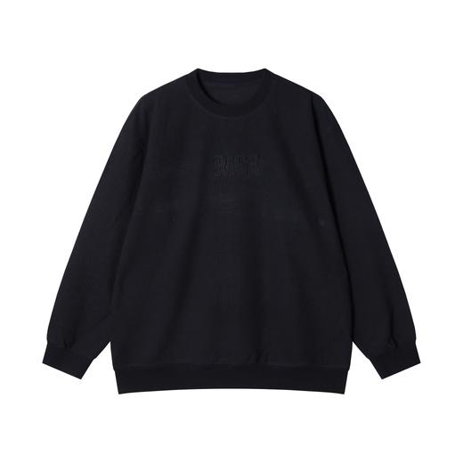 SDSA男士秋冬新款痞帅男装简约纯色钢印字母圆领卫衣简约时尚上衣 商品图1