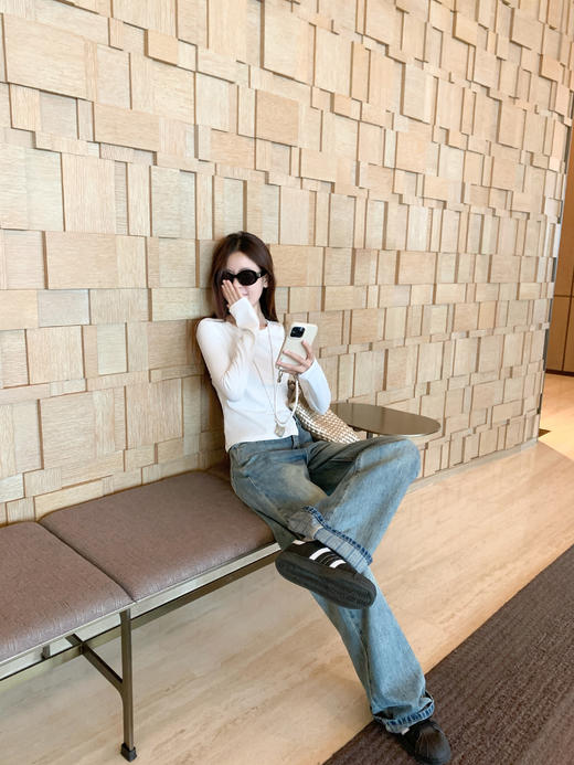 <曾小咸推荐>4.5现货秒杀！微信超特价！复古洗水牛仔长裤 日常229.99 立减130 秒杀99.99！！长袖秒杀59.99！！ 商品图13