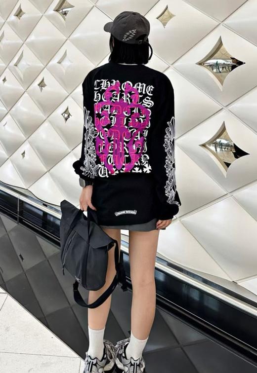 中性款口袋印花长袖T恤C01 商品图3