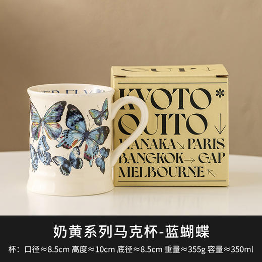 【跨境出口法式马克杯】法式复古马克杯陶瓷喝水杯高颜值早餐牛奶杯咖啡杯家用情侣杯带柄 商品图9
