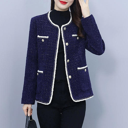 雀说新款时尚百搭小香风外套女名媛气质小个子洋气短款上衣AL8888 商品图2