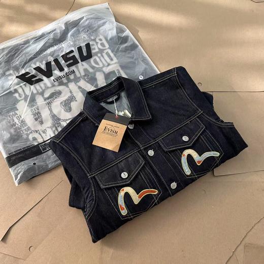 D100532时尚休闲男士双狛犬刺绣牛仔夹克外套 商品图3