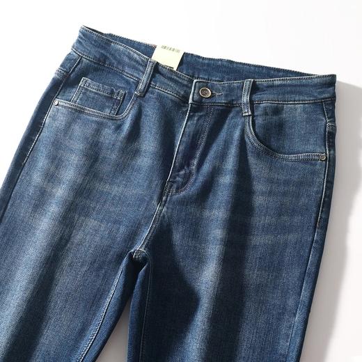 经典裤王！棉弹亲肤！男士水洗弹力直筒牛仔裤 商品图4