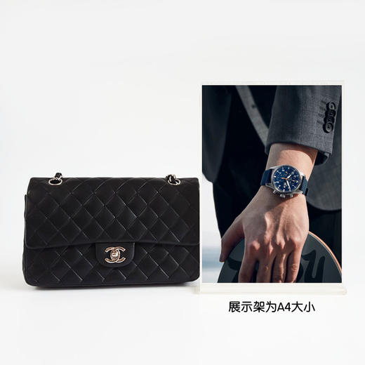 【95新】CHANEL香奈儿CF A01112 Y01480 94305中号黑银羊皮CF链条包单肩斜挎包女士270925TJ02现售价：20500 商品图9