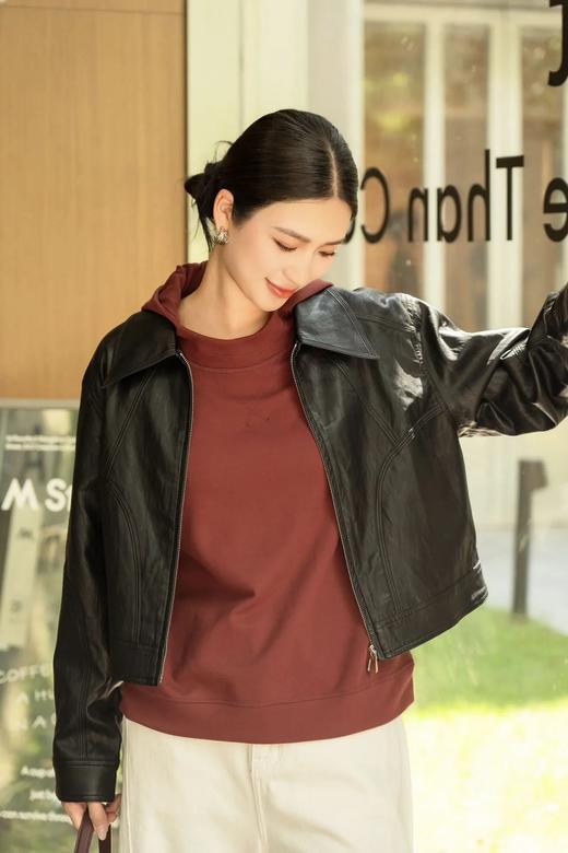 复古宽松机车皮夹克 ME4062 商品图4