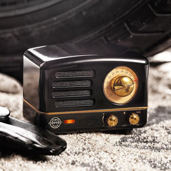 猫王收音机猫王音响小王子OTR无线便携式蓝牙音箱可爱复古小音响 骑士黑 节日礼物送男生 商品图2