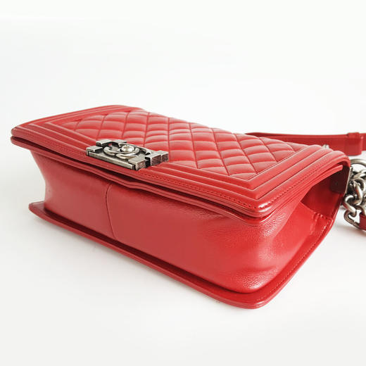 【95新】CHANEL香奈儿Leboy A67086 Y04167 96303中号红色银扣Leboy链条包单肩斜挎包女士270925TJ03现售价：10000 商品图7