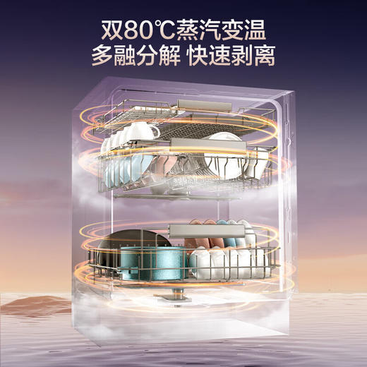海尔（Haier）【四驱双面洗W5000SPro】嵌入式家用全自动洗碗机18套+3大容量六星消杀智能开关门W5000Plus升级款 【一键单消毒】EYSZW18586GHU1 钢琴黑 商品图4