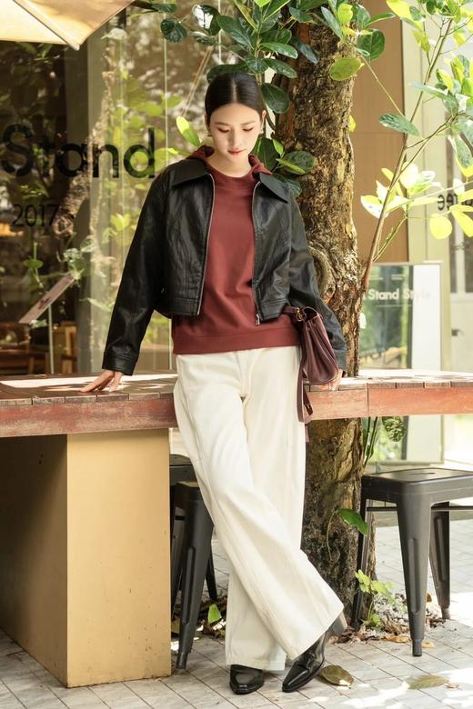 复古宽松机车皮夹克 ME4062 商品图2