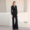 IWY/经典黑色西装阔腿裤套装女气质显瘦两件套商务职业装工作服CP2470 商品缩略图3