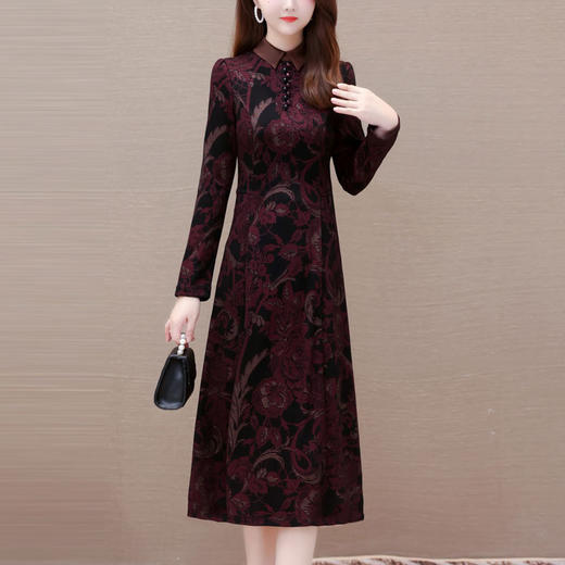 雀说改良旗袍连衣裙新款轻奢高级感贵夫人气质打底裙AL2928 商品图2