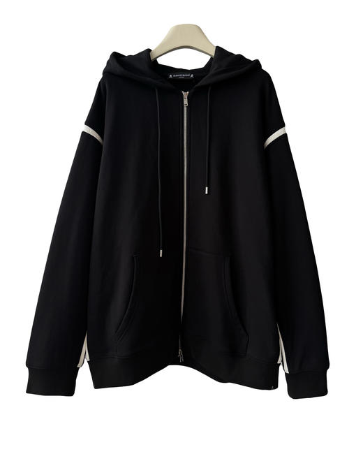 中性款刺绣织带连帽外套 商品图0