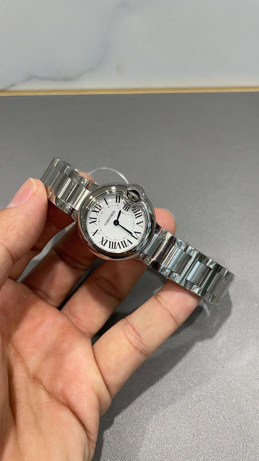 CARTIER卡地亚蓝气球系列石英机芯30米防水女表瑞表28mm银色表盘精钢表壳精钢表带（WG） 商品图12