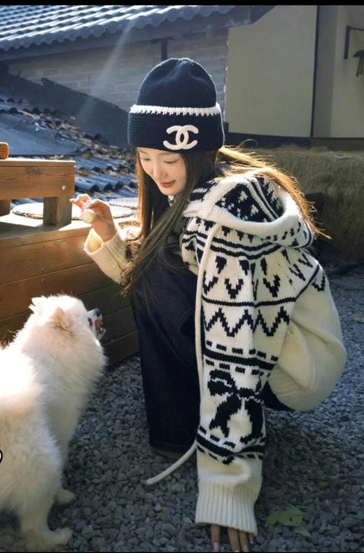 香奈儿针织冷帽 黑+白的“高级感密码”（COCO） 商品图7