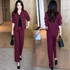时尚套装女2025秋季新款洋气显瘦翻领外套阔腿裤减龄百搭两件套 商品缩略图3
