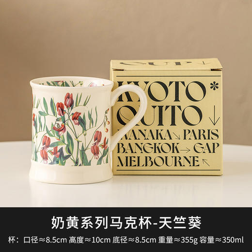 【跨境出口法式马克杯】法式复古马克杯陶瓷喝水杯高颜值早餐牛奶杯咖啡杯家用情侣杯带柄 商品图8