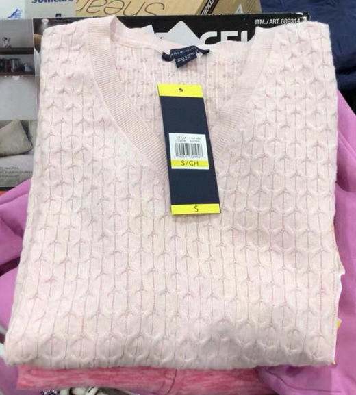 新增酒红色，XS码起售尺码齐全，特价269元🉐粉色只有S码特价220元包税包邮到手了🔥Tommy女士100%纯棉麻花女士毛线衣，圆领款超美 商品图5