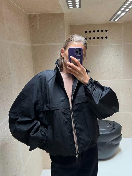 中性款刺绣皱褶夹克外套001 商品图4