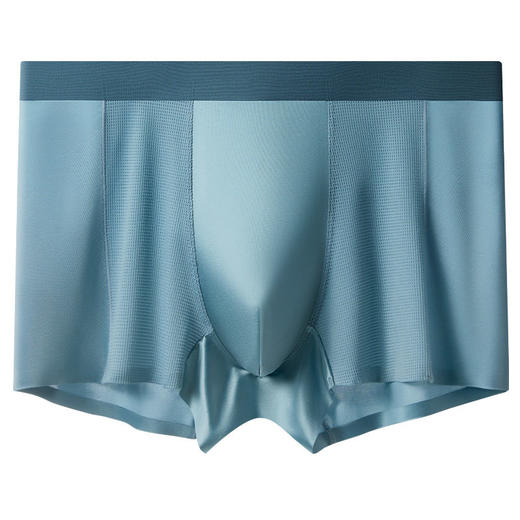 XY-1550  【1条】秋冬无痕冰丝男士内裤中腰10A抑菌桑蚕丝透气网孔四角平角裤 商品图4