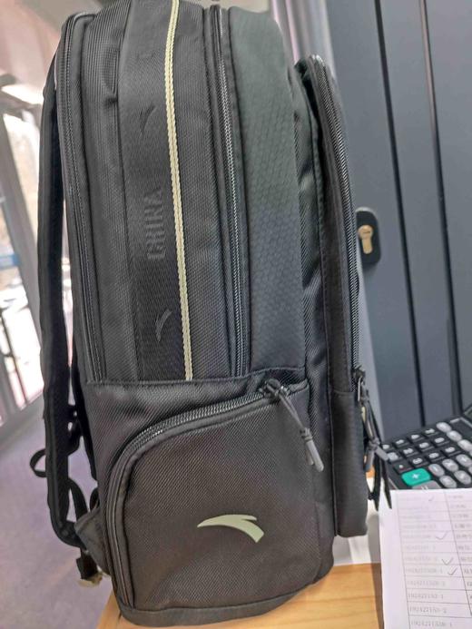 XY/安踏双肩背包男女同款户外通勤包日常百搭背包时尚纯色防泼水书包192427152R--1基础黑色 商品图3