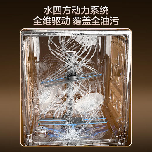 海尔（Haier）【四驱双面洗W5000SPro】嵌入式家用全自动洗碗机18套+3大容量六星消杀智能开关门W5000Plus升级款 【一键单消毒】EYSZW18586GHU1 钢琴黑 商品图2
