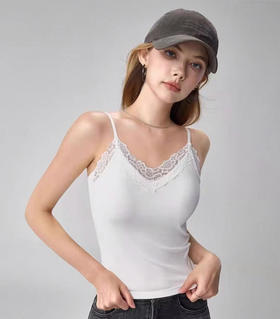 SUNJ5957法式7A抗菌一体蕾丝背心