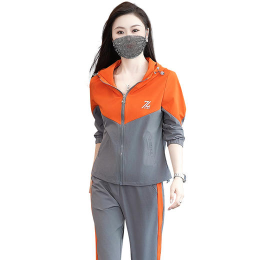 SP7-2567 2025春秋季新款女款长袖运动休闲套装POLO领透气舒适宽松运动服 商品图4