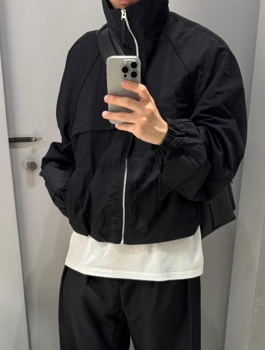 中性款刺绣皱褶夹克外套001 商品图3