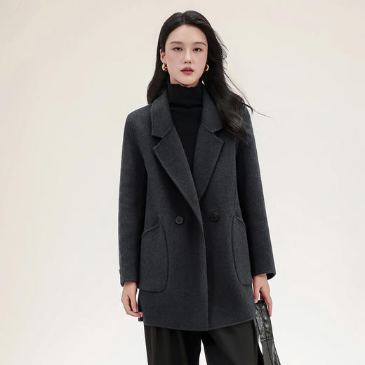 TC 621669双面羊毛大衣女20时尚韩版西装羊毛呢外套小个子双面呢 商品图1