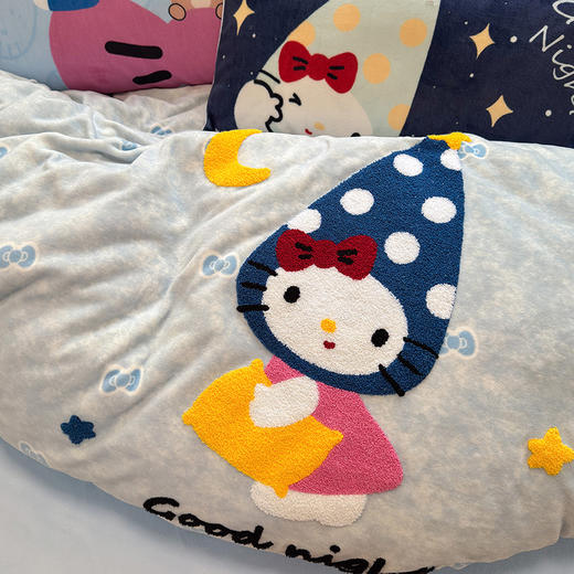 【品牌直发】加倍生活 牛奶绒数码印花毛巾绣卡通四件套 高克重200g 可机洗 商品图3