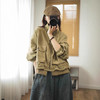 WMY66362 2025秋季新款 复古拼贴大口袋做旧双层外套 宽松翻领开衫上衣女款 商品缩略图3