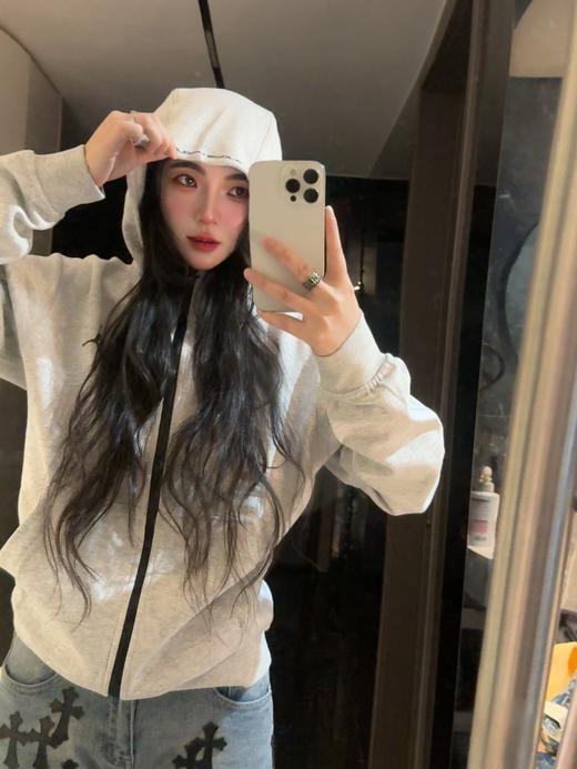 乔家时尚简约连帽开衫拉链卫衣外套（FV8603） 商品图6