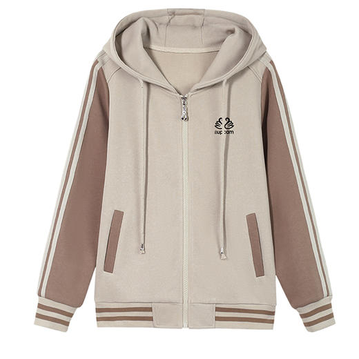 雀说洋气减龄秋装宽松连帽休闲上衣AL6488 商品图4