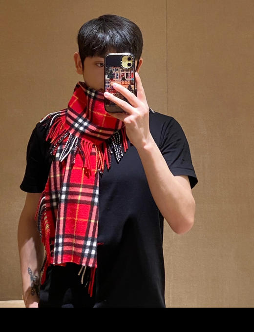 金婧同款 男女同款羊绒流苏围巾 商品图4