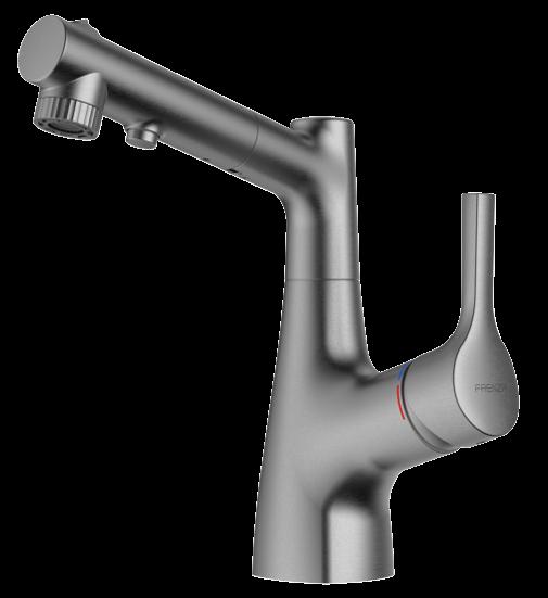 法恩莎卫浴 面盆抽拉龙头F1A8910CL-GGW 可升降 枪灰色 商品图0