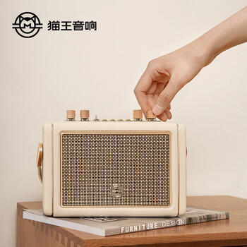 猫王收音机猫王音响蓝牙音箱无线家用电脑音响手提式低音炮户外音响桌面音箱 M3韵律白 节日礼物送女友 商品图5