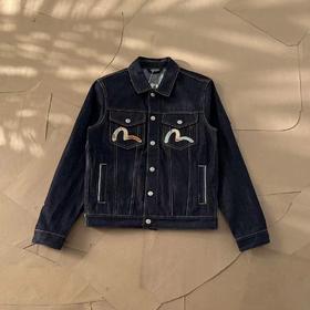 D100532时尚休闲男士双狛犬刺绣牛仔夹克外套