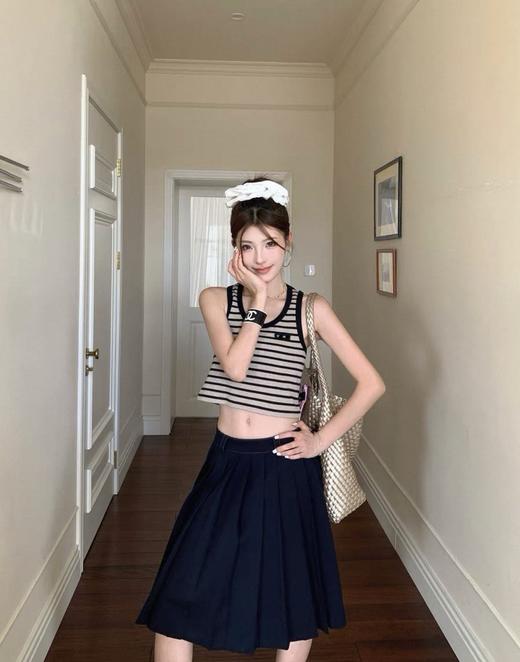 105-9 月中发 25SS早秋学院风少女半裙 商品图3