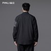 PINLI品立春季新款印花拼接长袖衬衫男士休闲时尚黑色潮衬衣B253113007 商品缩略图2